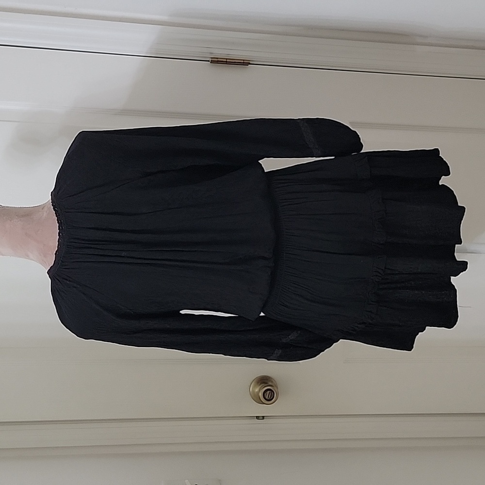The Impeccable Pig, Black Leopard Print Mini Dress, Size S, Euc — image 3 of 8